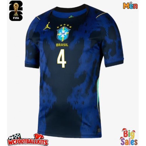 Brazil Marquinhos #4 Replica Away Stadium Shirt World Cup 2026 Short Sleeve